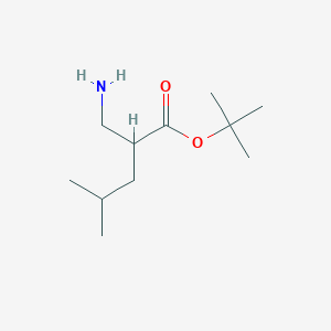 molecular formula C11H23NO2 B1529770 叔丁基 2-(氨基甲基)-4-甲基戊酸酯 CAS No. 1196887-90-7