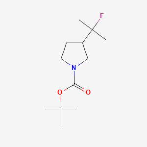 molecular formula C12H22FNO2 B15297711 Tert-butyl 3-(2-fluoropropan-2-yl)pyrrolidine-1-carboxylate 