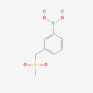 molecular formula C8H11BO4S B15297733 [3-(Methanesulfonylmethyl)phenyl]boronic acid 