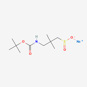 molecular formula C10H20NNaO4S B15297741 Sodium 3-{[(tert-butoxy)carbonyl]amino}-2,2-dimethylpropane-1-sulfinate 