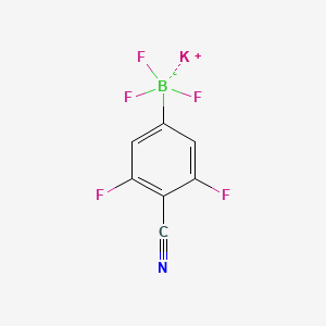 molecular formula C7H2BF5KN B15297747 Potassium (4-cyano-3,5-difluorophenyl)trifluoroboranuide 