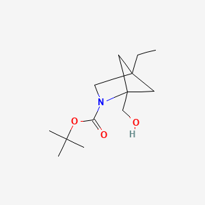 molecular formula C13H23NO3 B15297782 Tert-butyl4-ethyl-1-(hydroxymethyl)-2-azabicyclo[2.1.1]hexane-2-carboxylate 