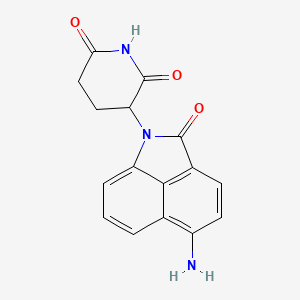 molecular formula C16H13N3O3 B15297790 3-(5-Amino-2-oxobenzo[cd]indol-1(2H)-yl)piperidine-2,6-dione 