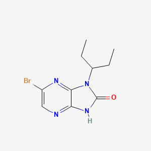 molecular formula C10H13BrN4O B1529783 6-bromo-1-(pentan-3-yl)-1H-imidazo[4,5-b]pyrazin-2-ol CAS No. 1005490-98-1