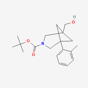 molecular formula C19H27NO3 B15297851 Tert-butyl 1-(hydroxymethyl)-5-(2-methylphenyl)-3-azabicyclo[3.1.1]heptane-3-carboxylate 
