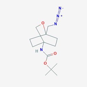 molecular formula C13H22N4O3 B15297864 tert-butyl N-[1-(azidomethyl)-2-oxabicyclo[2.2.2]octan-4-yl]carbamate 