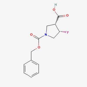 (3R,4S)-1-((Benzyloxy)carbonyl)-4-fluoropyrrolidine-3-carboxylic acid