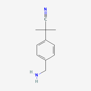 B1529789 2-[4-(Aminomethyl)phenyl]-2-methylpropanenitrile CAS No. 1006390-32-4