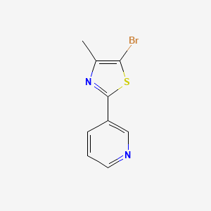 molecular formula C9H7BrN2S B1529792 3-(5-Bromo-4-methyl-1,3-thiazol-2-yl)pyridine CAS No. 1204608-91-2