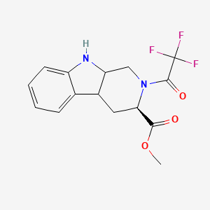 molecular formula C15H15F3N2O3 B15297966 methyl (3R)-2-(2,2,2-trifluoroacetyl)-1H,2H,3H,4H,4aH,9H,9aH-pyrido[3,4-b]indole-3-carboxylate 
