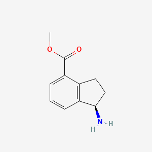 molecular formula C11H13NO2 B15298035 methyl (1R)-1-amino-2,3-dihydro-1H-indene-4-carboxylate 