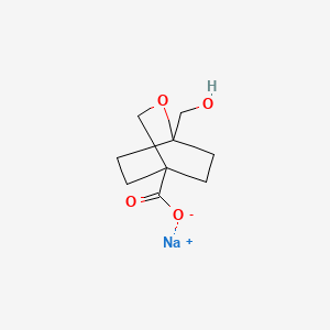 molecular formula C9H13NaO4 B15298064 Sodium 1-(hydroxymethyl)-2-oxabicyclo[2.2.2]octane-4-carboxylate 