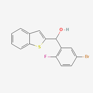 molecular formula C15H10BrFOS B1529807 Benzo[b]thiophen-2-yl(5-bromo-2-fluorophenyl)methanol 