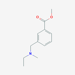 molecular formula C12H17NO2 B15298070 Methyl 3-{[ethyl(methyl)amino]methyl}benzoate 