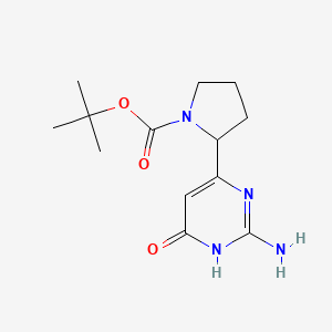 molecular formula C13H20N4O3 B15298092 Tert-butyl 2-(2-amino-6-oxo-1,6-dihydropyrimidin-4-yl)pyrrolidine-1-carboxylate 