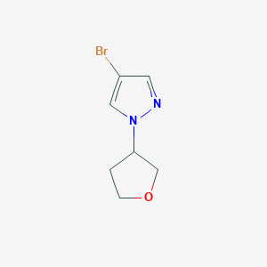 molecular formula C7H9BrN2O B1529818 4-Bromo-1-(tetrahydrofuran-3-YL)-1H-pyrazole CAS No. 1040377-07-8