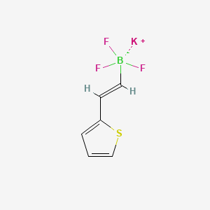 molecular formula C6H5BF3KS B15298233 Potassium (E)-trifluoro(2-(thiophen-2-yl)vinyl)borate 