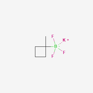molecular formula C5H9BF3K B15298265 Potassium trifluoro(1-methylcyclobutyl)borate 