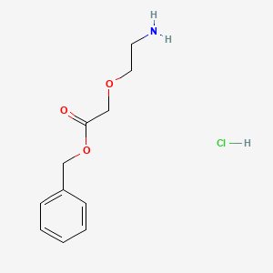 molecular formula C11H16ClNO3 B15298285 Benzyl 2-(2-aminoethoxy)acetate hydrochloride 