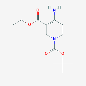 molecular formula C13H22N2O4 B1529833 1-tert-Butyl 3-ethyl 4-amino-5,6-dihydropyridine-1,3(2H)-dicarboxylate CAS No. 947403-75-0