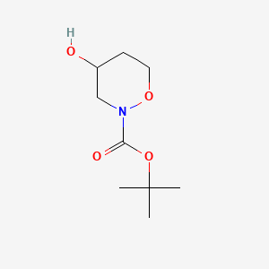 molecular formula C9H17NO4 B15298351 Tert-butyl 4-hydroxy-1,2-oxazinane-2-carboxylate 