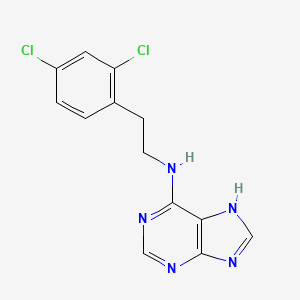 molecular formula C13H11Cl2N5 B15298378 N-[2-(2,4-dichlorophenyl)ethyl]-7H-purin-6-amine 