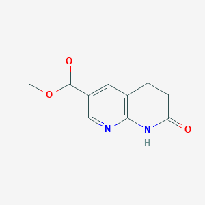 molecular formula C10H10N2O3 B15298398 Methyl 7-oxo-5,6,7,8-tetrahydro-1,8-naphthyridine-3-carboxylate 