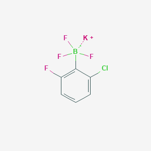 molecular formula C6H3BClF4K B15298483 Potassium (2-chloro-6-fluorophenyl)trifluoroborate 