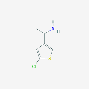 molecular formula C6H8ClNS B1529853 1-(5-Chloro-thiophen-3-YL)ethylamine CAS No. 1363381-05-8