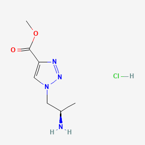 molecular formula C7H13ClN4O2 B15298607 methyl 1-[(2R)-2-aminopropyl]-1H-1,2,3-triazole-4-carboxylate hydrochloride 
