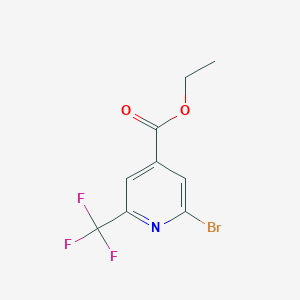 molecular formula C9H7BrF3NO2 B1529862 Ethyl 2-bromo-6-(trifluoromethyl)isonicotinate CAS No. 1196152-48-3
