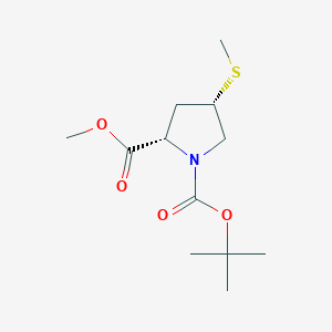 molecular formula C12H21NO4S B1529864 (4S)-1-Boc-4-methylthiol-L-proline methyl ester CAS No. 93967-77-2