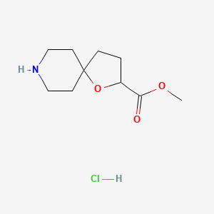 molecular formula C10H18ClNO3 B1529865 Methyl 1-oxa-8-azaspiro[4.5]decane-2-carboxylate hydrochloride CAS No. 1392804-61-3