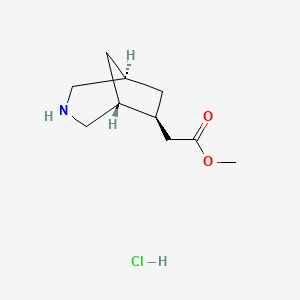 molecular formula C10H18ClNO2 B15298671 rac-methyl 2-[(1R,5R,6S)-3-azabicyclo[3.2.1]octan-6-yl]acetate hydrochloride 