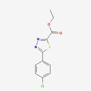 molecular formula C11H9ClN2O2S B1529870 Ethyl 5-(4-chlorophenyl)-1,3,4-thiadiazole-2-carboxylate CAS No. 1243461-28-0