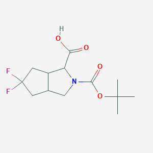 molecular formula C13H19F2NO4 B1529872 2-Boc-5,5-difluoro-octahydro-cyclopenta-[c]pyrrole-1-carboxylic acid CAS No. 1419100-99-4