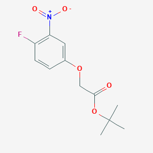 molecular formula C12H14FNO5 B15298732 Tert-butyl 2-(4-fluoro-3-nitrophenoxy)acetate 
