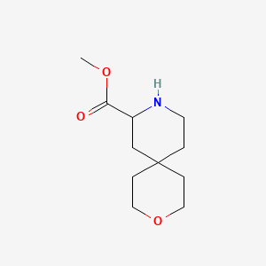 molecular formula C11H19NO3 B15298777 Methyl 3-oxa-9-azaspiro[5.5]undecane-8-carboxylate 