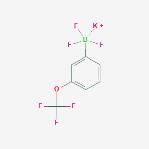 molecular formula C7H4BF6KO B15298790 Potassium trifluoro(3-(trifluoromethoxy)phenyl)borate 
