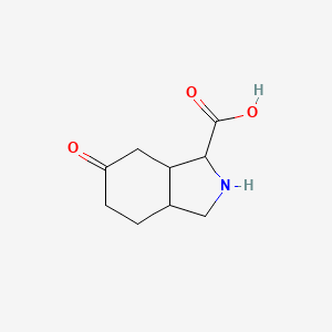 molecular formula C9H13NO3 B1529880 6-Oxo-octahydro-isoindole-1-carboxylic acid CAS No. 1403766-63-1