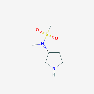 molecular formula C6H14N2O2S B1529885 (R)-N-methyl-N-(pyrrolidin-3-yl)methanesulfonamide CAS No. 1419075-92-5