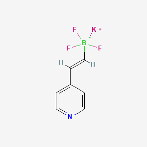 molecular formula C7H6BF3KN B15298860 Potassium (E)-trifluoro(2-(pyridin-4-yl)vinyl)borate 