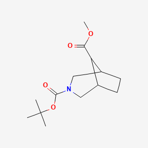 molecular formula C14H23NO4 B1529889 Methyl 3-boc-3-azabicyclo[3.2.1]octane-8-carboxylate CAS No. 1403766-87-9