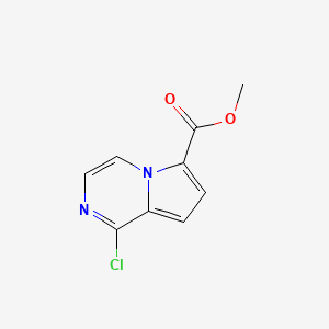 molecular formula C9H7ClN2O2 B15298890 Methyl 1-chloropyrrolo[1,2-a]pyrazine-6-carboxylate 