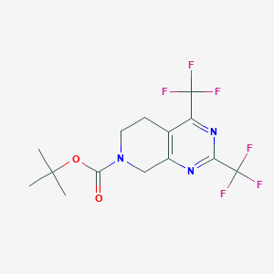 molecular formula C14H15F6N3O2 B1529890 7-Boc-2,4-bis(trifluoromethyl)-5,6,7,8-tetrahydropyrido[3,4-d]pyrimidine CAS No. 911636-87-8