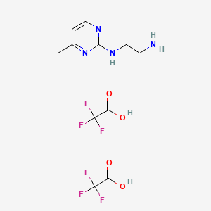 molecular formula C11H14F6N4O4 B15298988 N1-(4-methylpyrimidin-2-yl)ethane-1,2-diamine, bis(trifluoroacetic acid) 