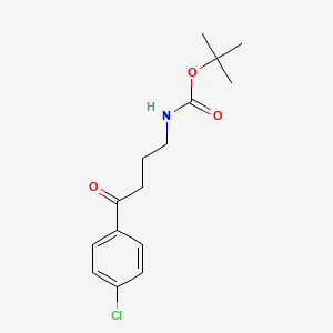 molecular formula C15H20ClNO3 B1529899 tert-Butyl 4-(4-chlorophenyl)-4-oxobutylcarbamate CAS No. 1354651-37-8