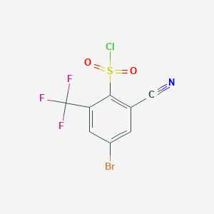 4-Bromo-2-cyano-6-(trifluoromethyl)benzenesulfonyl chloride