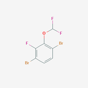 molecular formula C7H3Br2F3O B1529901 1,4-Dibromo-2-difluoromethoxy-3-fluorobenzene CAS No. 1805120-59-5