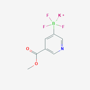 molecular formula C7H6BF3KNO2 B15299048 Potassium trifluoro(5-(methoxycarbonyl)pyridin-3-yl)borate 